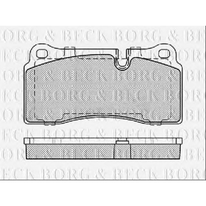 Photo Kit de plaquettes de frein, frein à disque BORG & BECK BBP2439