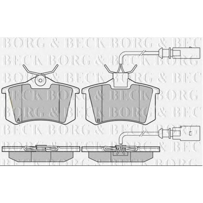Zdjęcie Zestaw klocków hamulcowych, hamulce tarczowe BORG & BECK BBP2445
