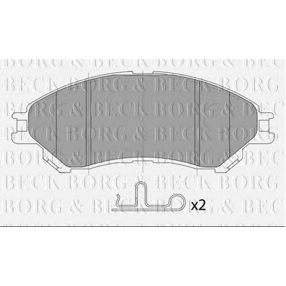 Фото Комплект тормозных колодок, дисковый тормоз BORG & BECK BBP2465