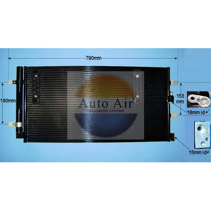 Foto Condensador, aire acondicionado AUTO AIR GLOUCESTER 169705A