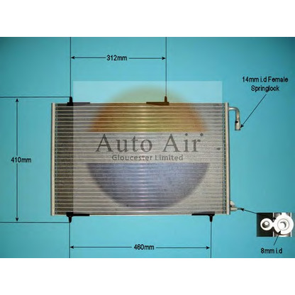 Photo Condenseur, climatisation AUTO AIR GLOUCESTER 168910A
