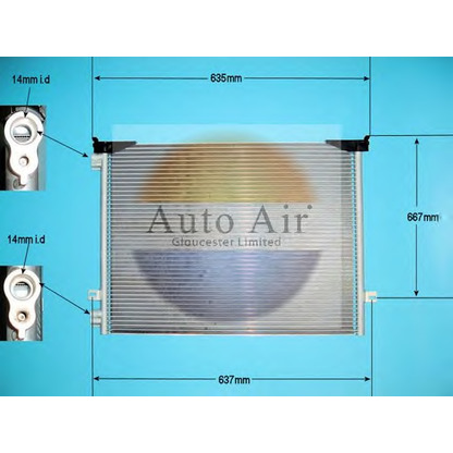 Foto Condensador, aire acondicionado AUTO AIR GLOUCESTER 161379A