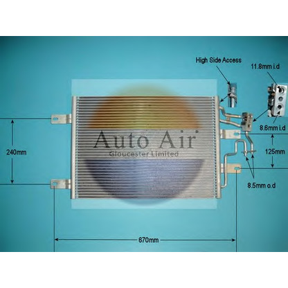 Photo Condenseur, climatisation AUTO AIR GLOUCESTER 161070