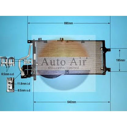 Фото Конденсатор, кондиционер AUTO AIR GLOUCESTER 161244