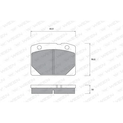 Photo Brake Pad Set, disc brake WEEN 1511103