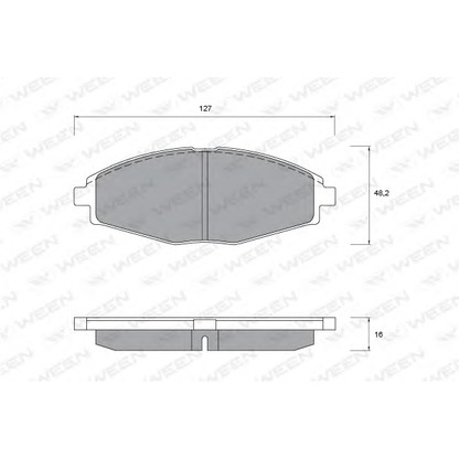 Photo Brake Pad Set, disc brake WEEN 1511106