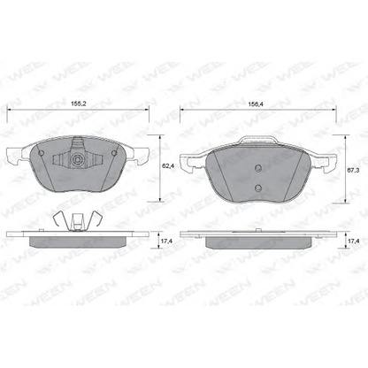 Photo Brake Pad Set, disc brake WEEN 1511113