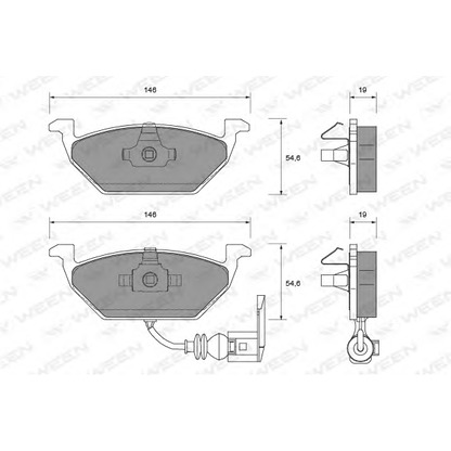 Photo Brake Pad Set, disc brake WEEN 1511125