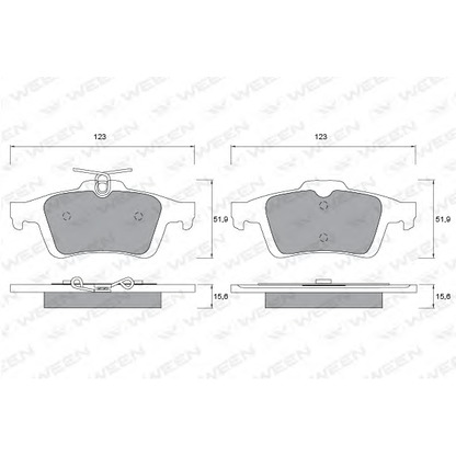 Photo Brake Pad Set, disc brake WEEN 1511130