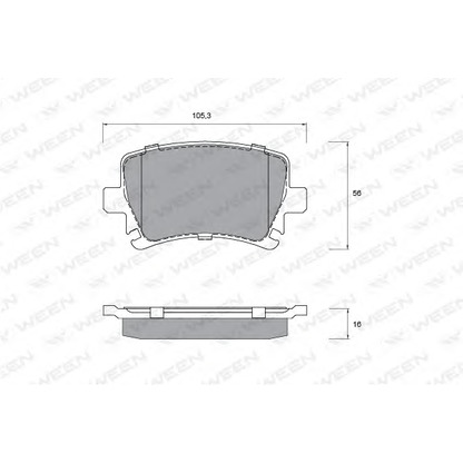 Photo Brake Pad Set, disc brake WEEN 1511147