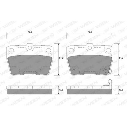 Photo Brake Pad Set, disc brake WEEN 1511154