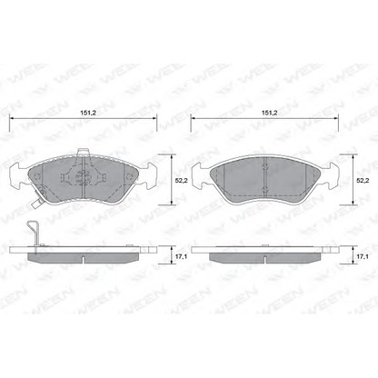 Foto Kit pastiglie freno, Freno a disco WEEN 1511164