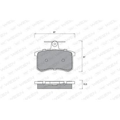 Photo Brake Pad Set, disc brake WEEN 1511196