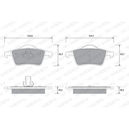 Photo Brake Pad Set, disc brake WEEN 1511250