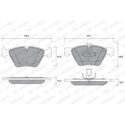 Photo Brake Pad Set, disc brake WEEN 1511300