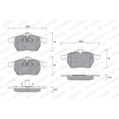 Photo Brake Pad Set, disc brake WEEN 1511314