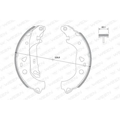 Photo Brake Shoe Set WEEN 1522009