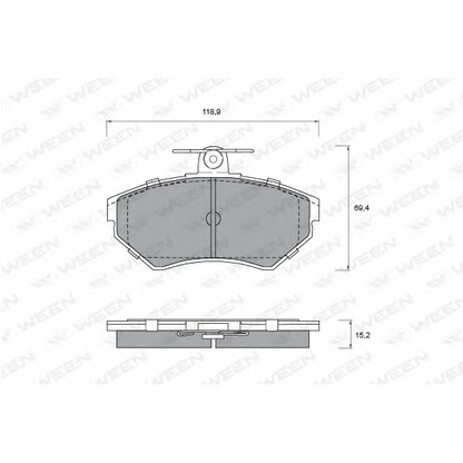 Photo Brake Pad Set, disc brake WEEN 1511343