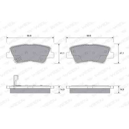 Photo Brake Pad Set, disc brake WEEN 1512567