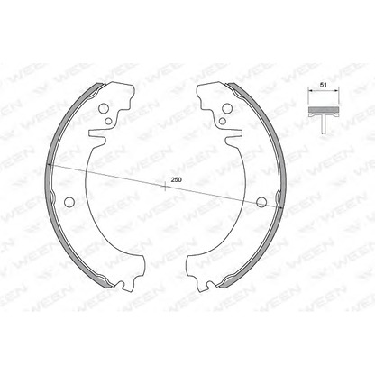 Photo Brake Shoe Set WEEN 1522001