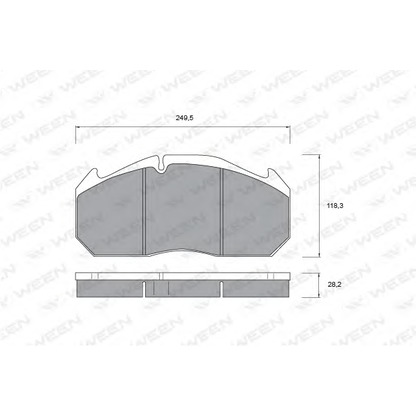 Photo Brake Pad Set, disc brake WEEN 1511028