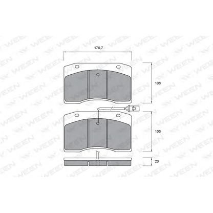 Photo Brake Pad Set, disc brake WEEN 1511046