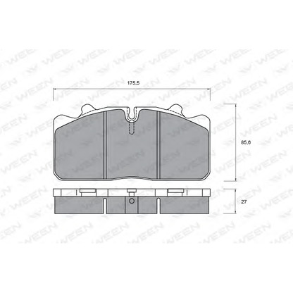 Photo Brake Pad Set, disc brake WEEN 1511056