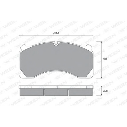 Photo Brake Pad Set, disc brake WEEN 1511071