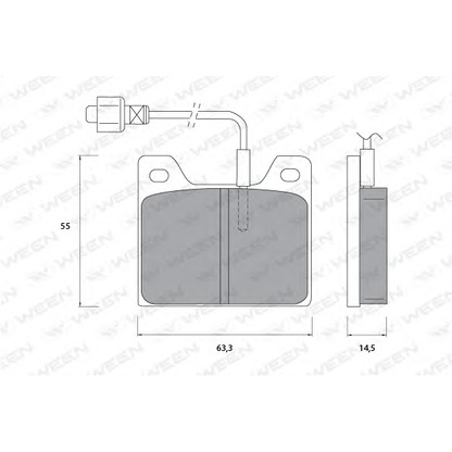 Photo Brake Pad Set, disc brake WEEN 1511095