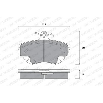 Photo Brake Pad Set, disc brake WEEN 1511152