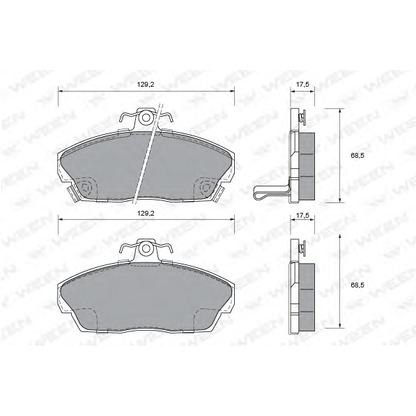 Photo Brake Pad Set, disc brake WEEN 1511024