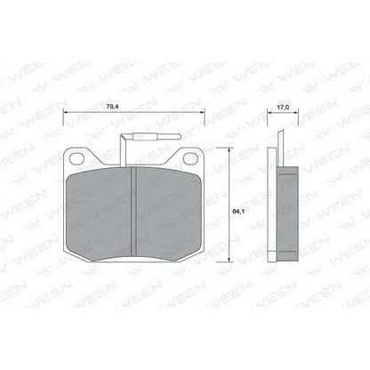 Photo Brake Pad Set, disc brake WEEN 1511080