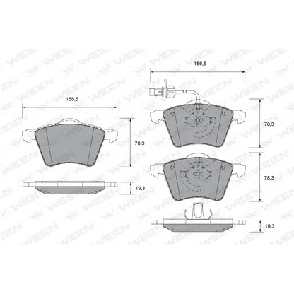 Photo Brake Pad Set, disc brake WEEN 1511287