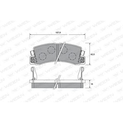 Фото Комплект тормозных колодок, дисковый тормоз WEEN 1511368