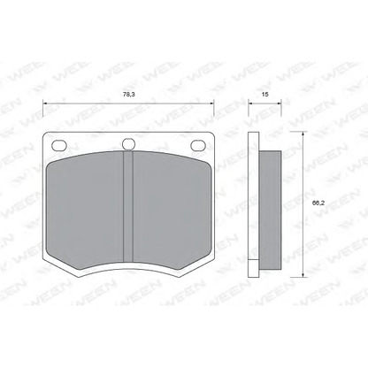 Photo Brake Pad Set, disc brake WEEN 1511390