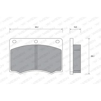 Photo Brake Pad Set, disc brake WEEN 1511393