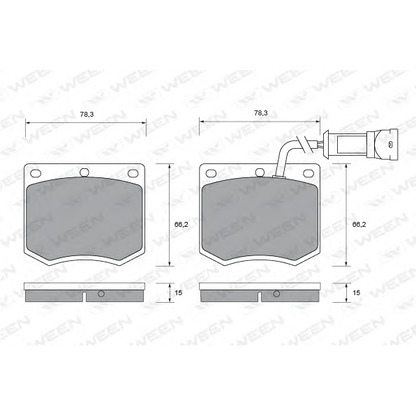 Photo Brake Pad Set, disc brake WEEN 1511397