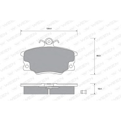 Photo Brake Pad Set, disc brake WEEN 1511401