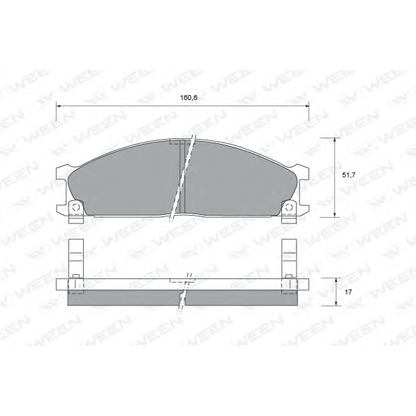 Фото Комплект тормозных колодок, дисковый тормоз WEEN 1511428