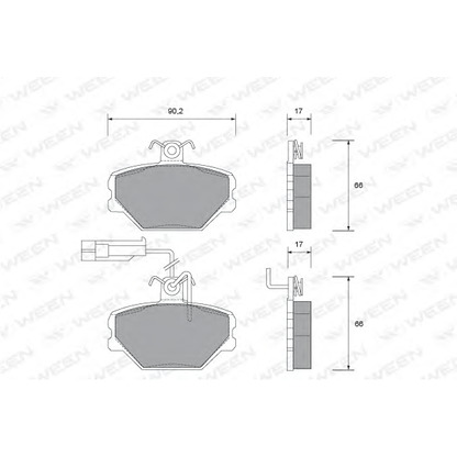 Foto Kit pastiglie freno, Freno a disco WEEN 1511467