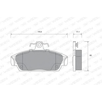 Photo Brake Pad Set, disc brake WEEN 1511469