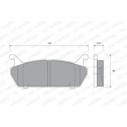 Photo Brake Pad Set, disc brake WEEN 1511489