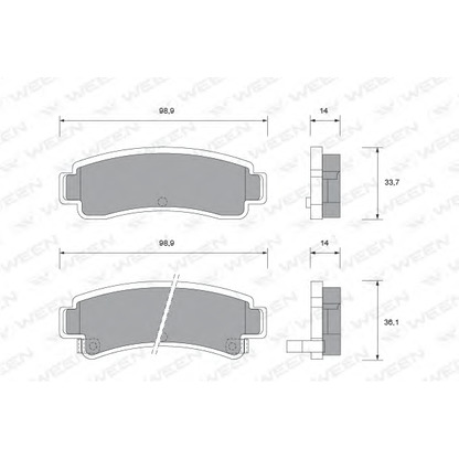 Photo Brake Pad Set, disc brake WEEN 1511567