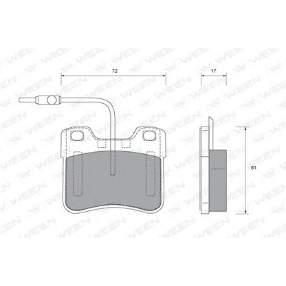 Photo Brake Pad Set, disc brake WEEN 1511583