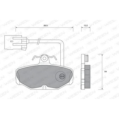 Photo Brake Pad Set, disc brake WEEN 1511587