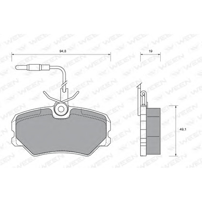 Photo Brake Pad Set, disc brake WEEN 1511591