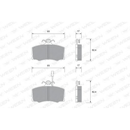 Foto Kit pastiglie freno, Freno a disco WEEN 1511596