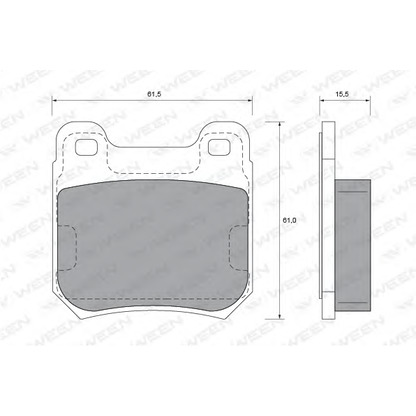 Photo Brake Pad Set, disc brake WEEN 1511508