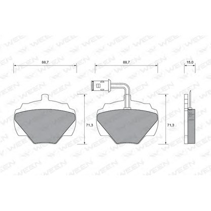 Photo Brake Pad Set, disc brake WEEN 1511527