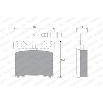 Photo Brake Pad Set, disc brake WEEN 1511535